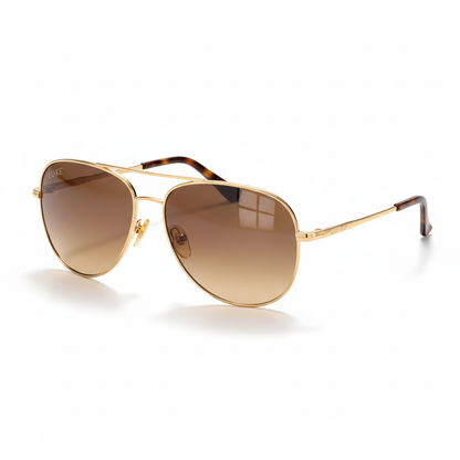 Golden Hour Aviator Sunglasses - gold frame on white background